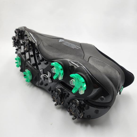 Mens Sz 9 Under Armour Golf Shoes Drive Pro Black Metallic Gun Metal 3026918-002 main image 4